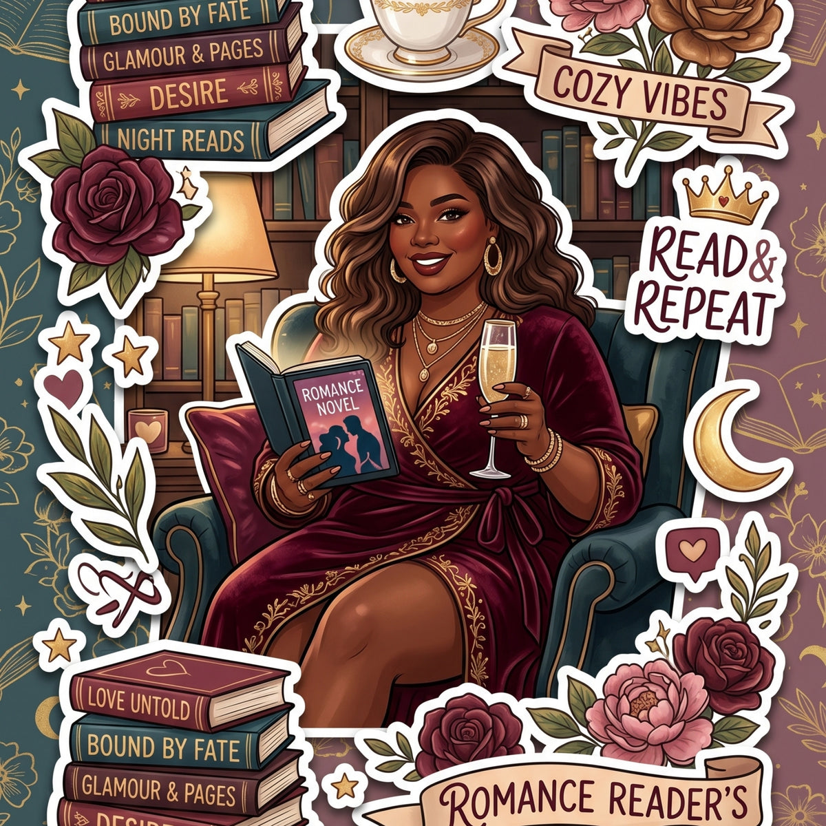 Plus Size Love Untold Black Girl artwork close-up