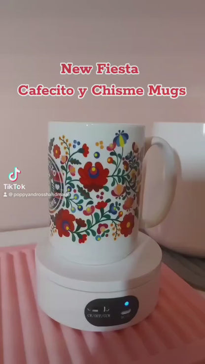 Cafecito y Chisme Coffee Mug 15 Oz