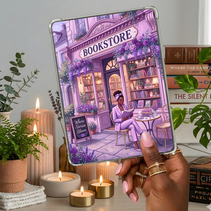 Purple Metro Reader Melanin shown on a handheld eReader