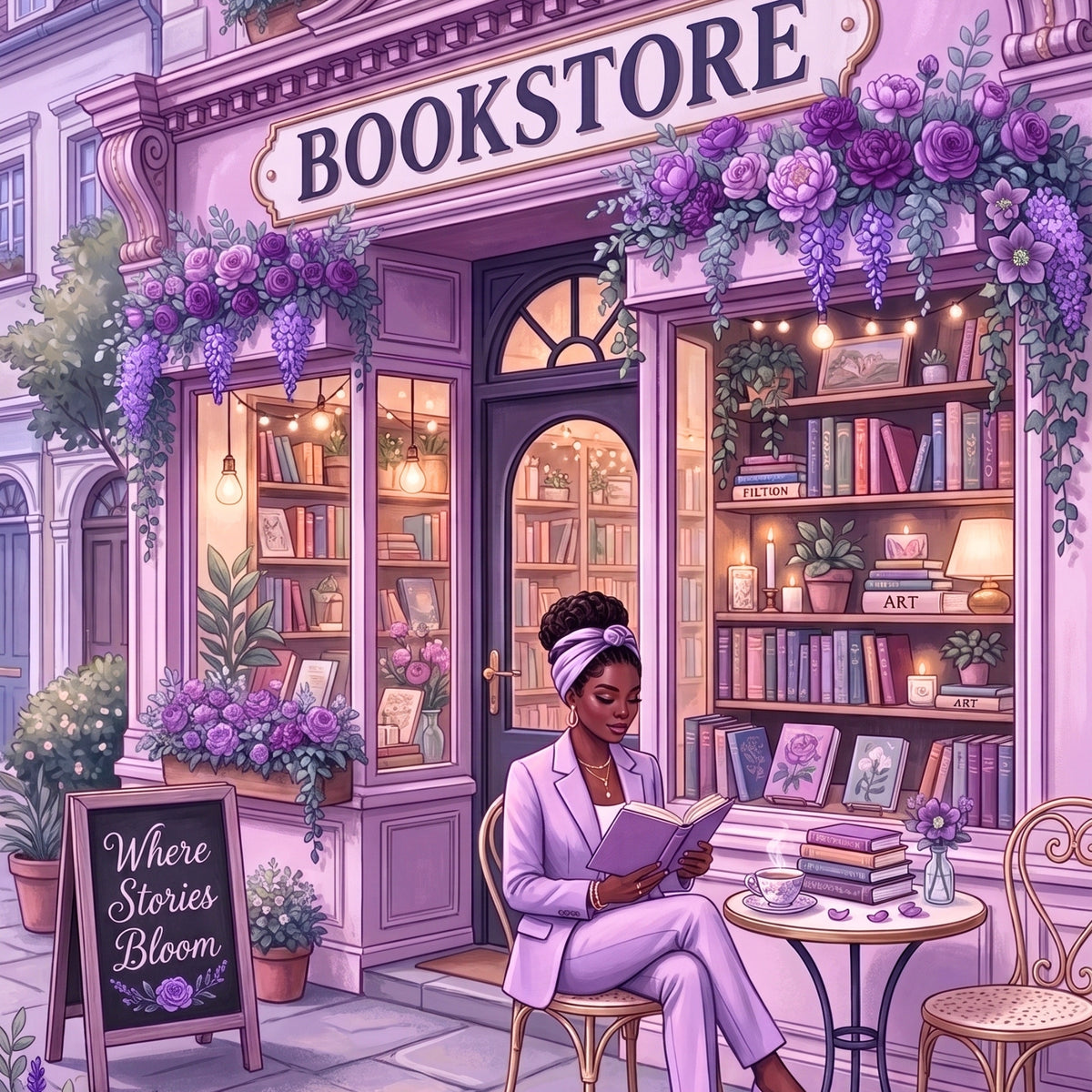 Purple Metro Reader Melanin artwork close-up