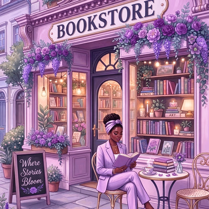 Purple Metro Reader Melanin artwork close-up