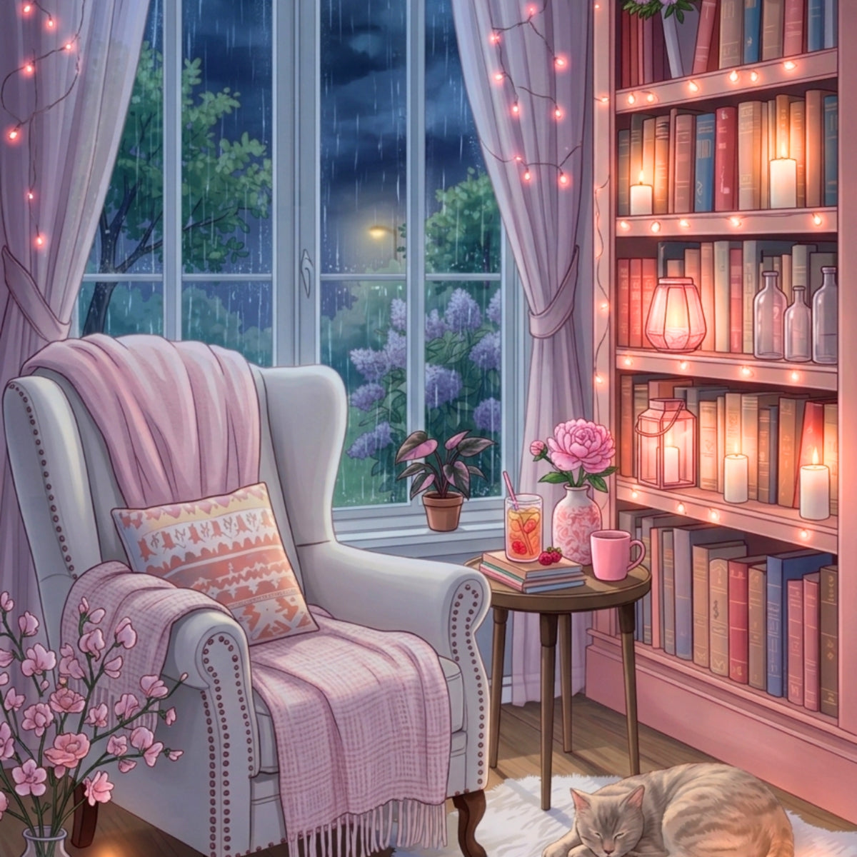 Purple Spring or Summer Nook artwork close-up