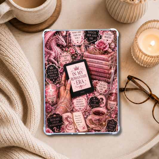 Queen of Dragons shown on an eReader in a styled setting