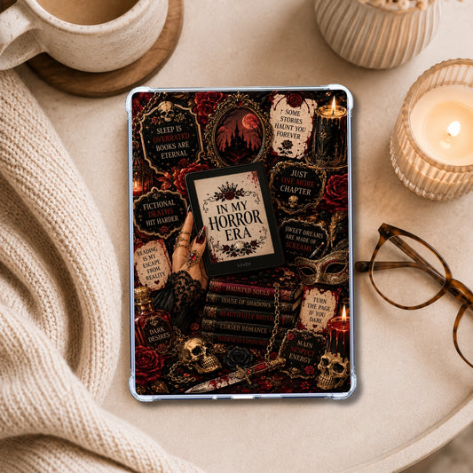 Queen of Horror shown on an eReader in a styled setting