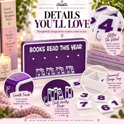 Reader’s Tally Board features and decorative number tiles