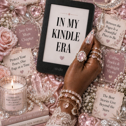 Rose Quartz Bookish Babe artwork close-up