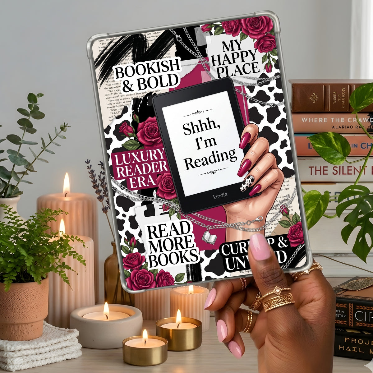 Shhhh I'm Reading White Girl shown on a handheld eReader