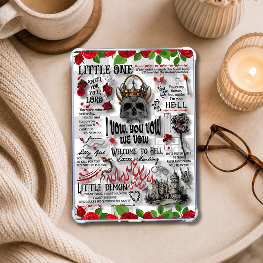 Dark Vow Roses Aesthetic shown on an eReader in a styled setting