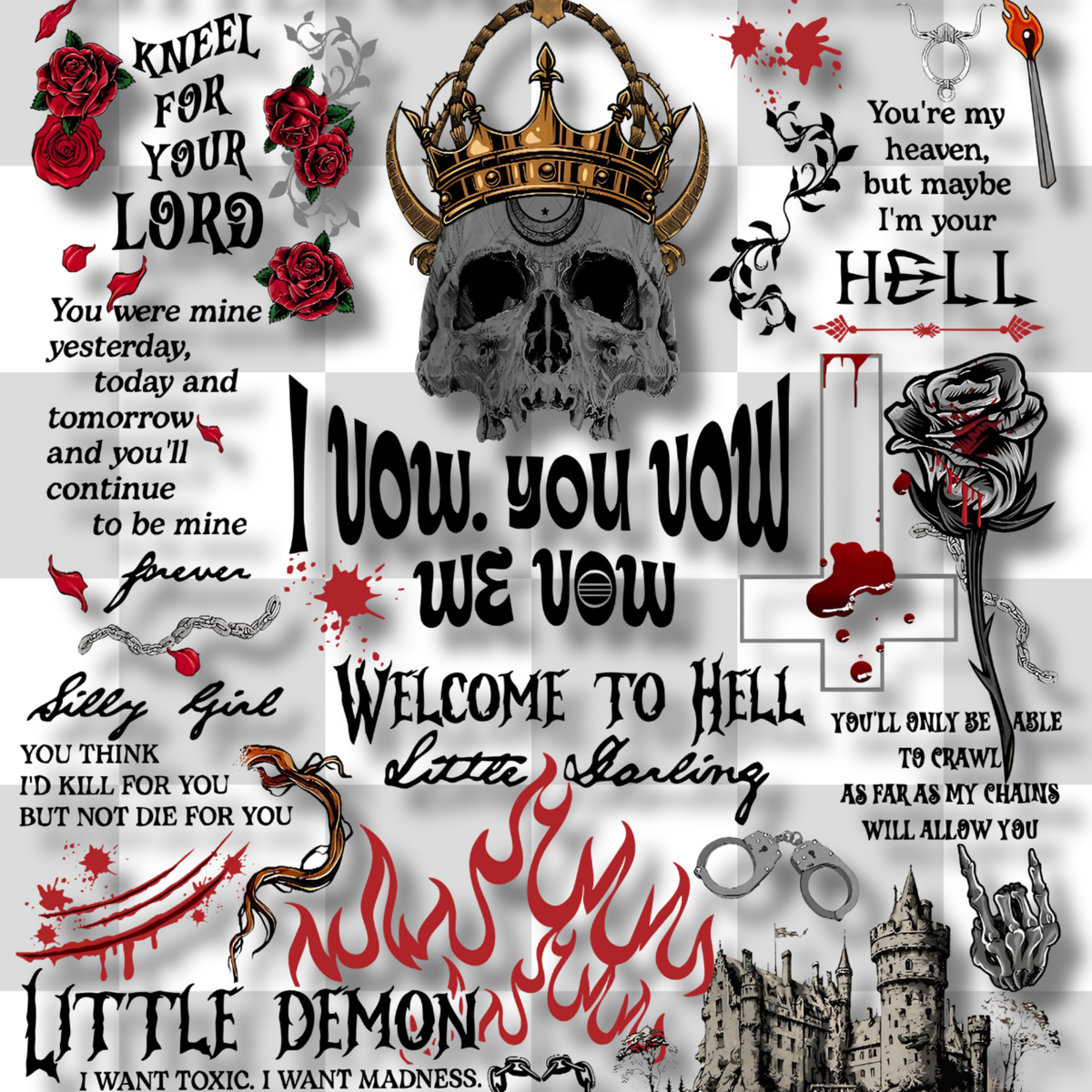 Dark Vow Roses Aesthetic artwork close-up