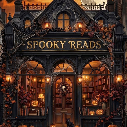 Close-up detail of Spooky Reads Kindle insert artwork