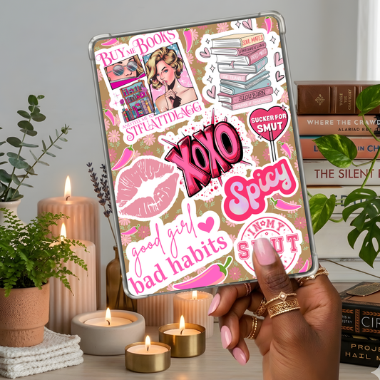 Buy Me Books Sticker Look shown on a handheld eReader