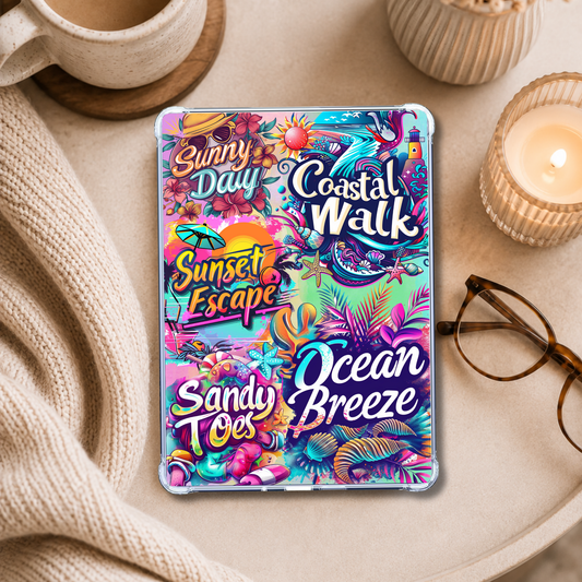 Summer or Travel shown on an eReader in a styled setting