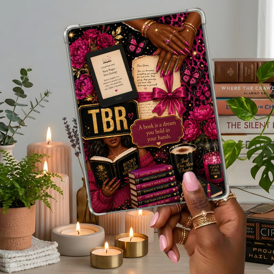 Deep Pink TBR shown on a handheld eReader