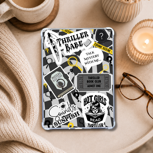 Thriller Babe shown on an eReader in a styled setting
