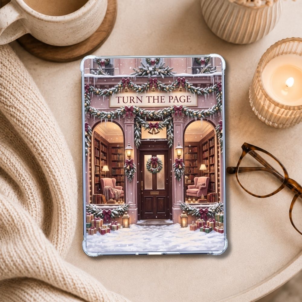 Turn the Page Kindle insert styled in a clear eReader case