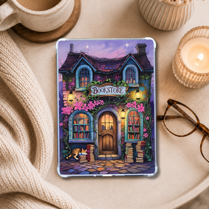 Whimsical Bookstore Kindle Insert | Clear Case eReader Decor