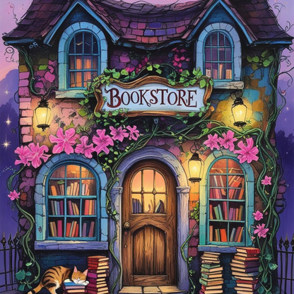Whimsical Bookstore Kindle Insert | Clear Case eReader Decor