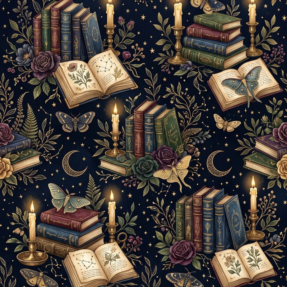 Close-up detail of Whimsical Reader Kindle insert artwork