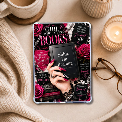 Pink Luxury Shhhh White Girl shown on an eReader in a styled setting